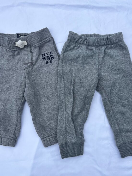 Other - Boys 12M Grey Jogger Lot of 2 — OshKosh + Carter's — GUC